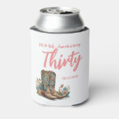 ウェスタンブーツフローラ30歳の誕生日パーティー缶 缶クーラー (缶裏面)