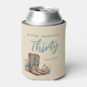 ウェスタンブーツフローラ30歳の誕生日パーティー缶 缶クーラー (缶正面)