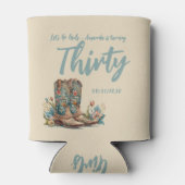 ウェスタンブーツフローラ30歳の誕生日パーティー缶 缶クーラー (裏面)