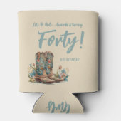 ウェスタンブーツフローラ40歳の誕生日パーティー 缶クーラー (裏面)