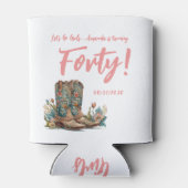 ウェスタンブーツフローラ40歳の誕生日パーティー 缶クーラー (裏面)