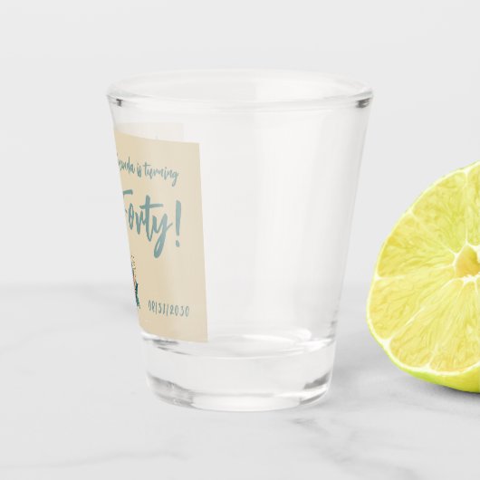 ウェスタンブーツフローラ40番誕生日 ショットグラス (右)