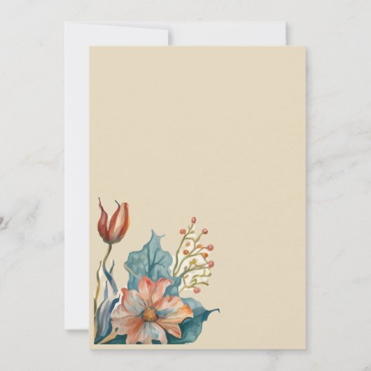 ウェスタンブーツフローラ40番誕生日 招待状 (裏面)