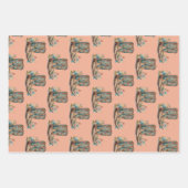 ウェスタンブーツフローラ50番誕生日 ラッピングペーパーシート (正面2)