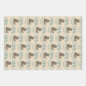 ウェスタンブーツフローラ50番誕生日 ラッピングペーパーシート (正面)