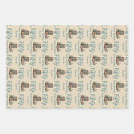 ウェスタンブーツフローラ50番誕生日 ラッピングペーパーシート