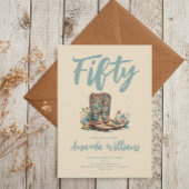 ウェスタンブーツフローラ50番誕生日 招待状