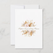 ウェスタンブーツ女性のカーボーイフローラベビーシャワー 出欠カード (裏面)