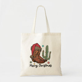 ウェスタンブーツ サンタ メリークリスマス ブーツ クリスマス トートバッグ