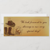 ウェスタンブーツ/ハットボーディングパス結婚式招待状 招待状 (裏面)