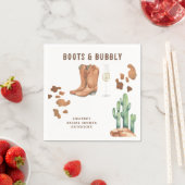 ウェスタンブーツ&バブリーブライダルシャワー スタンダードカクテルナプキン (インサイチュ)