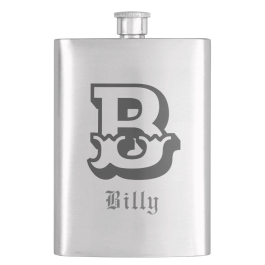 ウェスタンプライドパーソナライズされたモノグラム フラスク (正面)