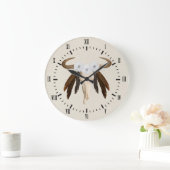 ウェスタンプレーリーフローラコウスカルローマ数字 ラージ壁時計 (ホーム)