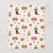 ウェスタンベイビーシャワーメッセージカード (裏面)