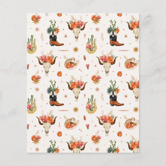 ウェスタンベイビーシャワーメッセージカード (裏面)