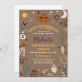 ウェスタンベイビーシャワー招待状 | コウボー ベイビー 招待状 (正面/裏面)