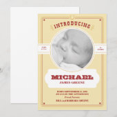 ウェスタンベイビー写真お知らせ 案内状 (正面/裏面)