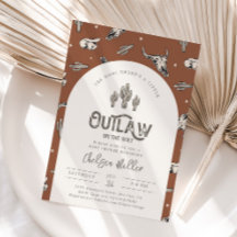 ウェスタンベビーシャワー招待状