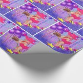 ウェスタンベビー女性のカーボーイオンスティック馬ギフトラップ ラッピングペーパー (角)