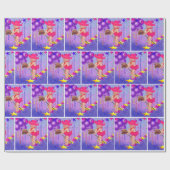 ウェスタンベビー女性のカーボーイオンスティック馬ギフトラップ ラッピングペーパー (フラット)