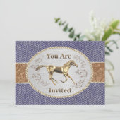 ウェスタンベルトとデニムにバックルあなたの招待され存在 招待状 (スタンド正面)