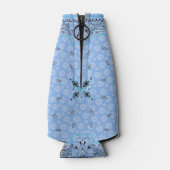 ウェスタンペイズリーブルーバンダナプリント パーソナライズされた ボトルクーラー (裏面)