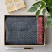 ウェスタンペイズリーレッドバンダナプリントデニムデクページ  薄葉紙 (ギフト)