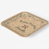 ウェスタンペイズリー金ゴールドバンダカスタムナ9" ペーパープレート (傾斜あり)