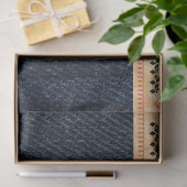 ウェスタンペイズリー金ゴールドバンダナプリントデニムデクページ 薄葉紙 (ギフト)