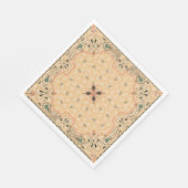 ウェスタンペイズリー金ゴールドバンダナプリントパーティー スタンダードランチョンナプキン (角)