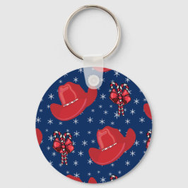 ウェスタンホリデーカウボーイハットとキャンディカン キーホルダー