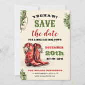 ウェスタンホリデーホームダウン、クリスマスカントリーカウボーイ セーブザデート (正面)