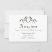 ウェスタンホースの結婚式の披露宴 ブラウンカントリー 招待状 (正面)