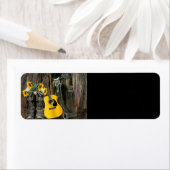 ウェスタンホースカウボーイブーツギターサンフラワーズ ラベル (インサイチュ)