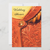 ウェスタンホースサドルカントリーウェディングシャワー 招待状 (正面)