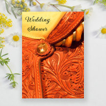 ウェスタンホースサドルカントリーウェディングシャワー