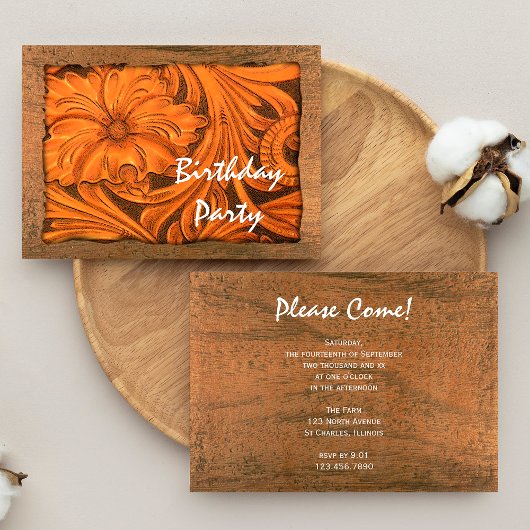 ウェスタンホースサドルバーンバースデーパーティー 招待状