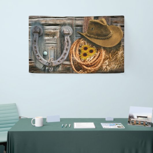 ウェスタンホースシューカウボーイハットラッソ 横断幕 (トレードショー)