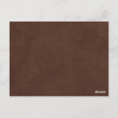 ウェスタンホースシューズの結婚式テーブルナンバー ポストカード (裏面)