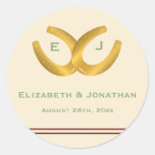 ウェスタンホースシューズの結婚式 ラウンドシール (正面)