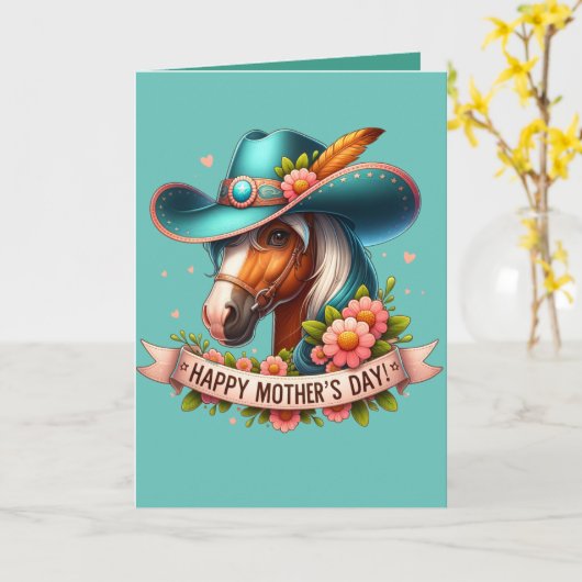 ウェスタンホースマザーズデイ1カスタム カード (黄色い花)