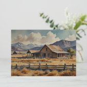 ウェスタンホームステッド牧場農場水彩画 シーズンカード (スタンド正面)