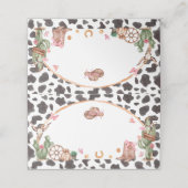 ウェスタンボウズピンク女性のカーボーイフードテント プレイスカード (外部開封)