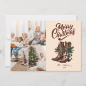 ウェスタンボウ&ブーツクリスマス3写真 シーズンカード (正面)