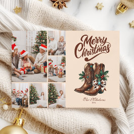 ウェスタンボウ&ブーツクリスマス6写真 シーズンカード