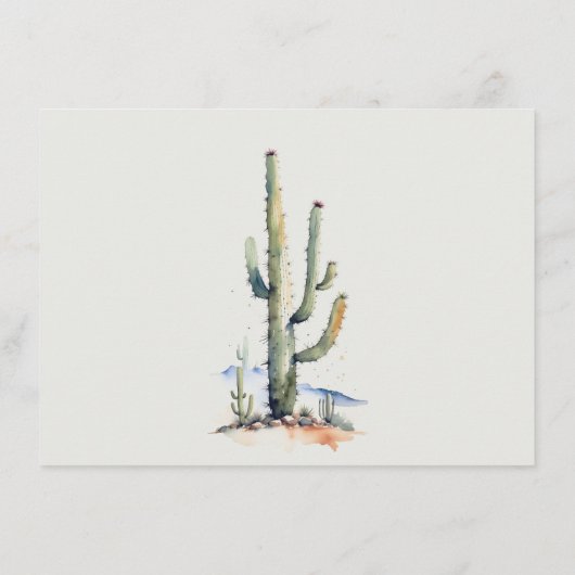 ウェスタンボホカクティデザートランドスケープ結婚ズ詳細 エンクロージャーカード (裏面)