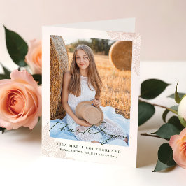 ウェスタンボホカントリーレース写真卒業 サンキューカード