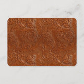 ウェスタンボホタンブラウン女性のカーボーイリーフウェディングRSVP エンクロージャーカード (裏面)