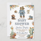 ウェスタンボホワイルドウエストボーイベビーシャワーパーティー 招待状 (正面)