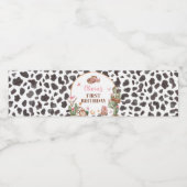 ウェスタンボーズピンク女性のカーボーイ誕生日 ペットボトルラベル (シングルラベル)